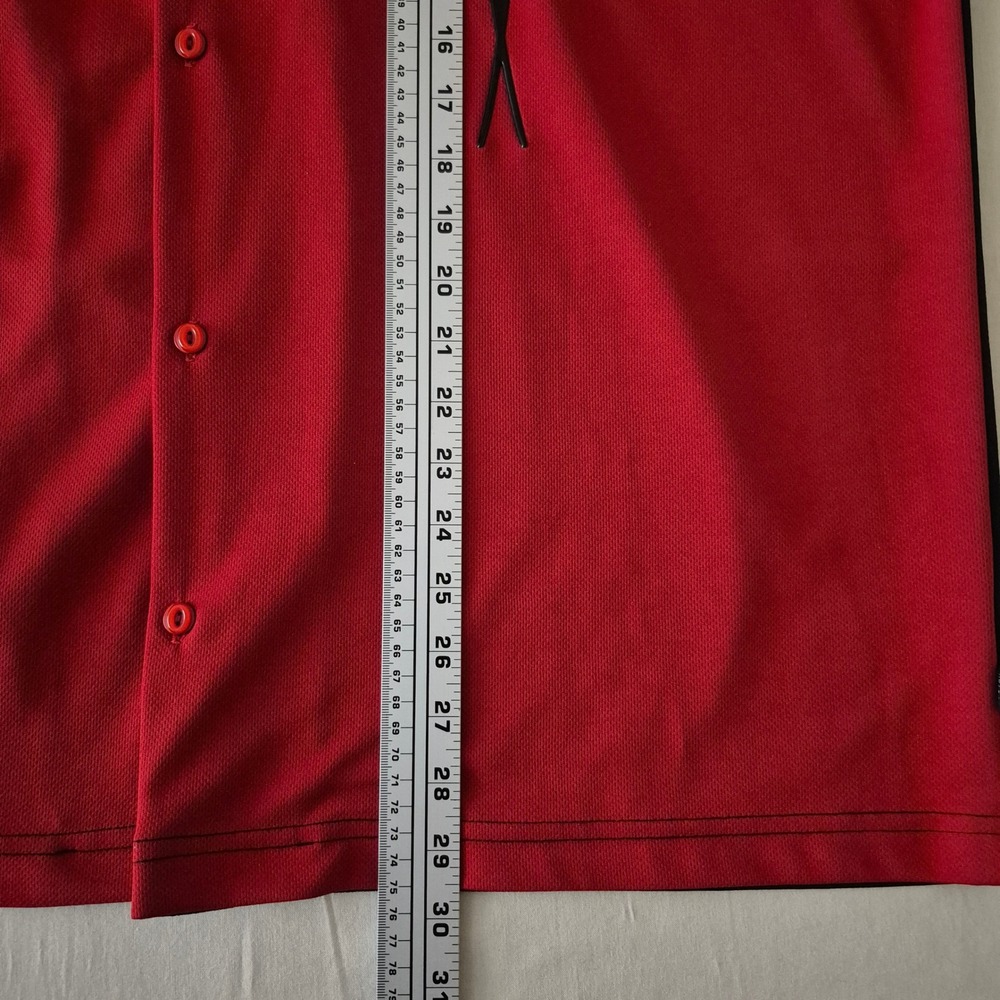 Tonic Clothing BC Ethic Mens XL Red Black Tribal Bowling Shirt USA Made - Picture 7 of 8